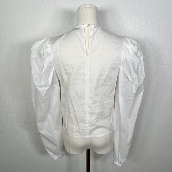 The Femm White Cora Puff Sleeve Blouse - Size XS - Picture 2 of 6